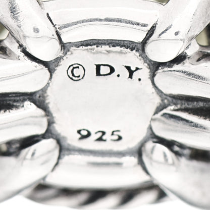 David Yurman Sterling Silver Diamond Lemon Citrine 11mm Chatelaine Ring 54 7 5 of 5