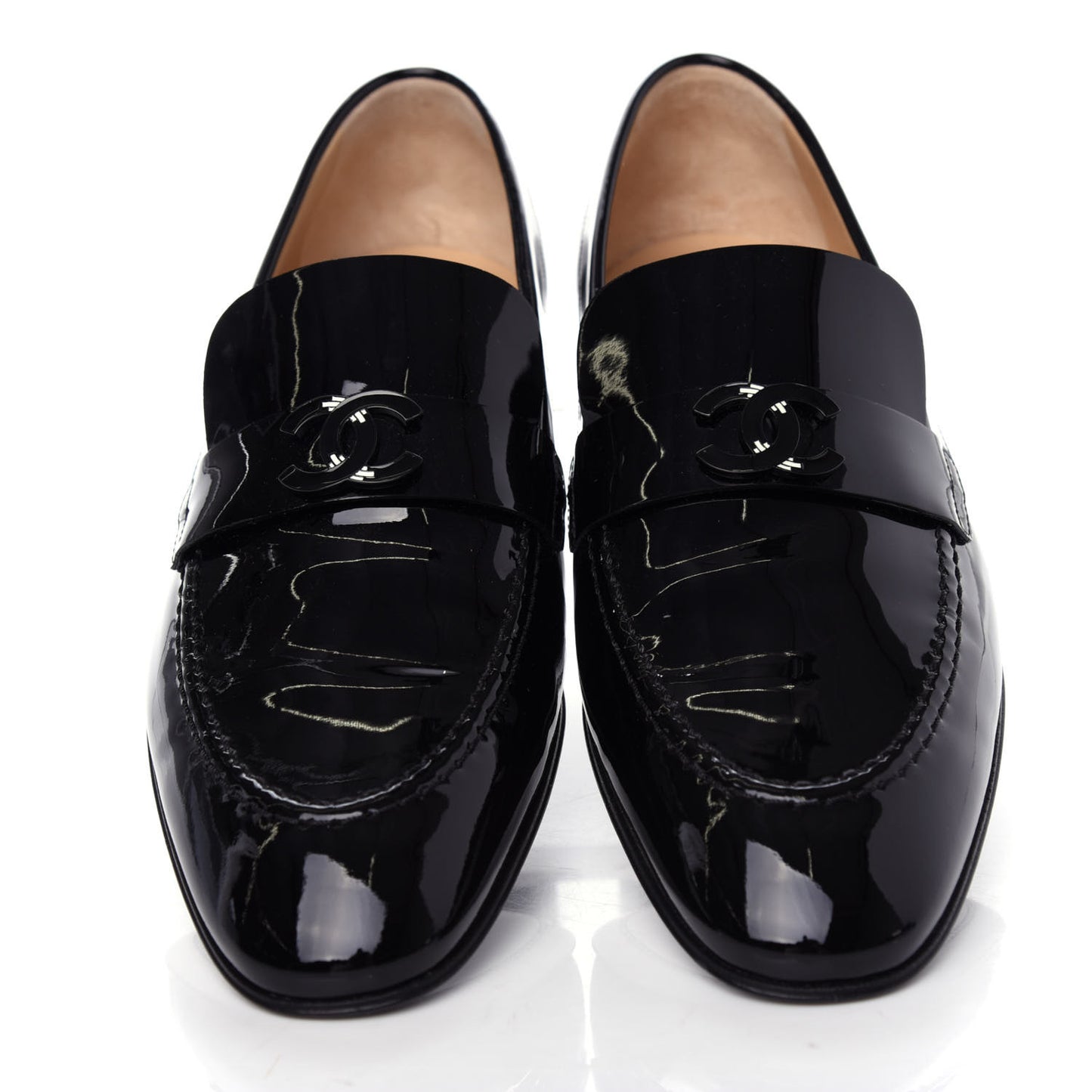 Patent CC Mocassin Loafers 40.5 Black