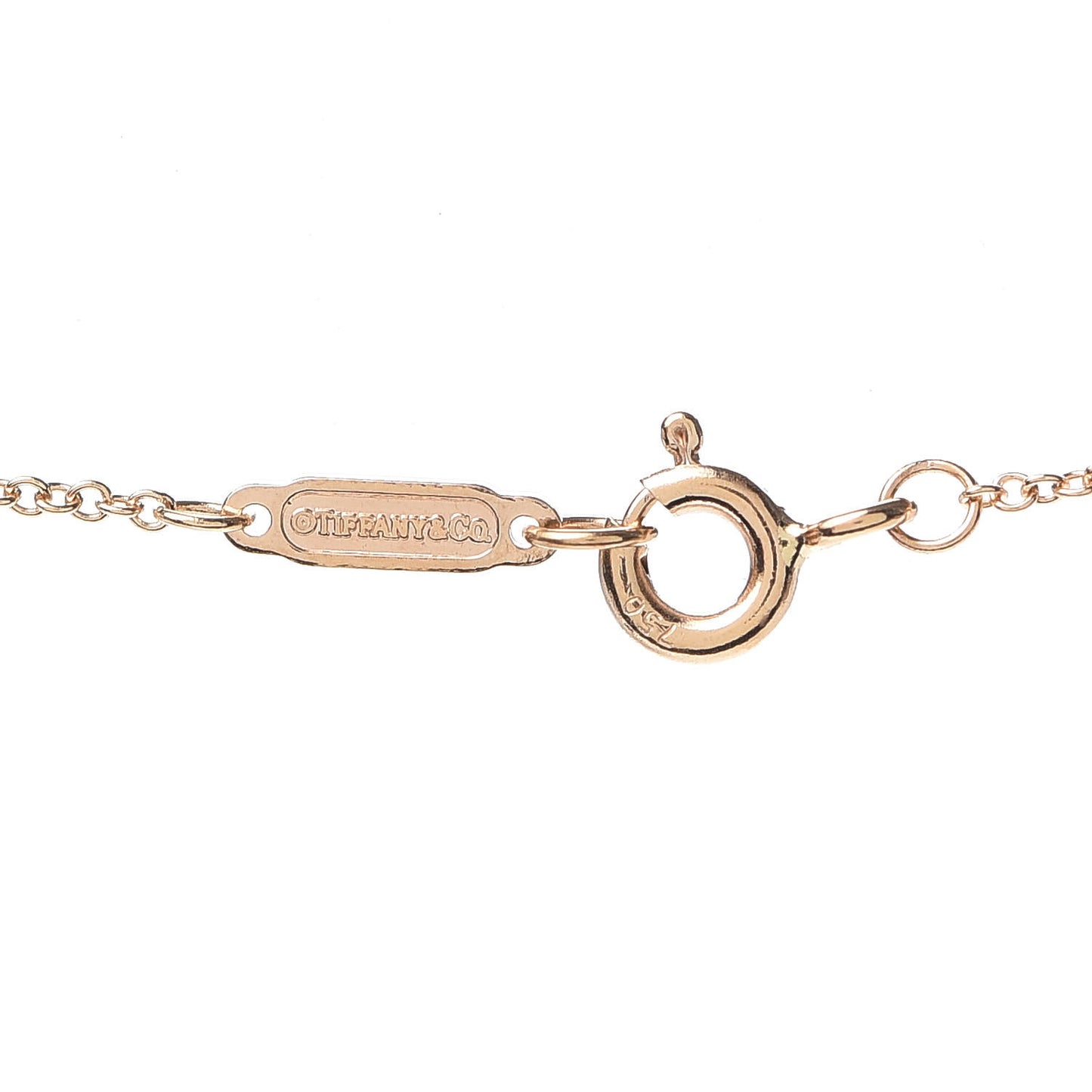 18K Rose Gold Diamond Heart Lock Pendant Necklace