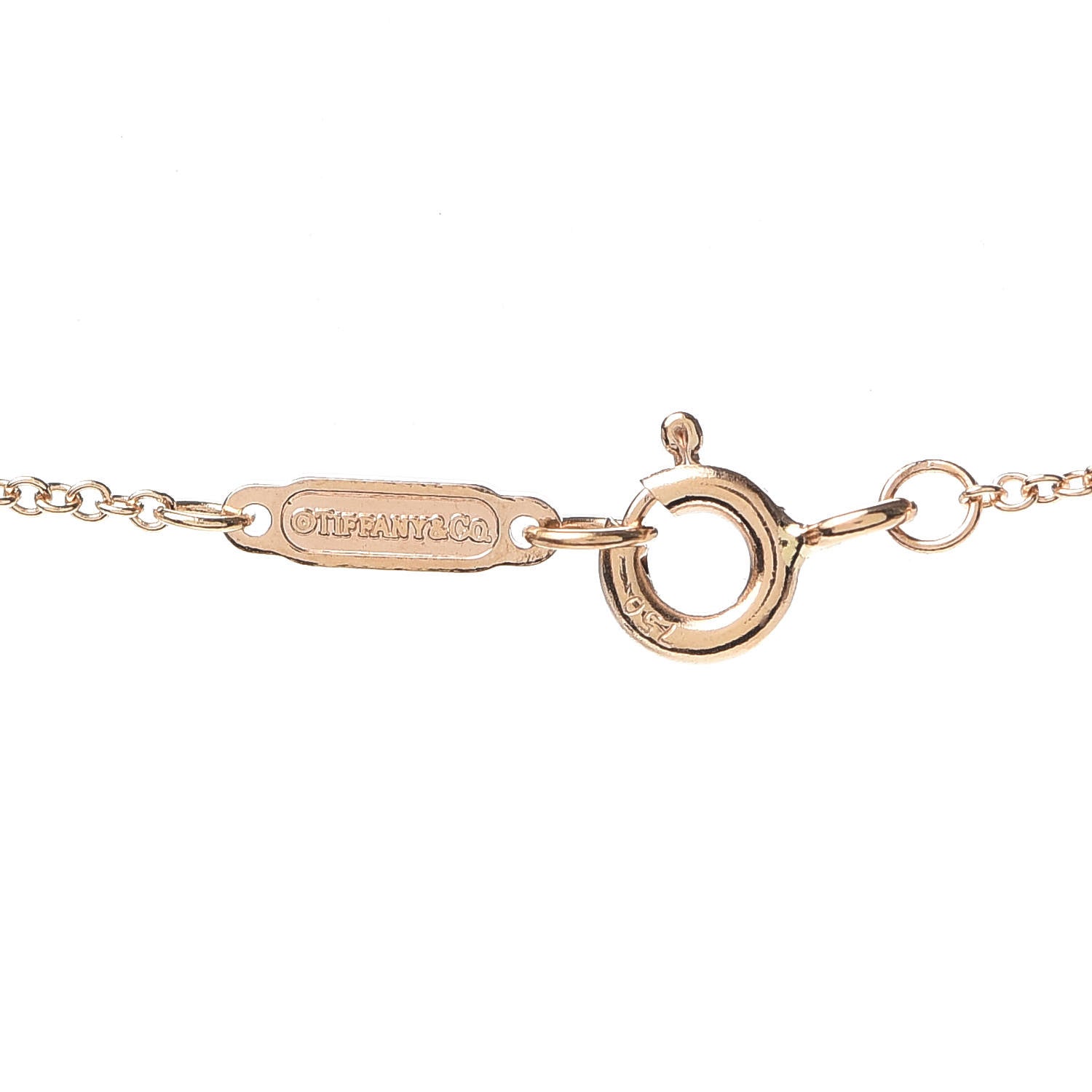 Tiffany 18K Rose Gold Diamond Heart Lock Pendant Necklace 4 of 6