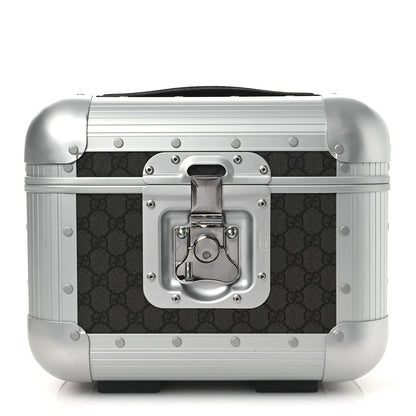 Gucci GG Supreme Monogram Aluminum Porter Beauty Case Silver 1 of 15