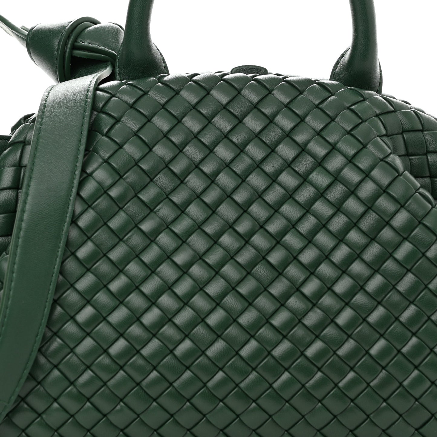 Nappa Intrecciato Small Handle Bag Raintree