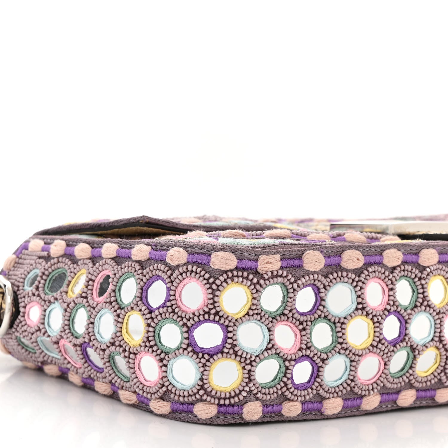 Fendi Elaphe Mirror Specchietti Embroidered Re-Edition Baguette Multicolor 10 of 11