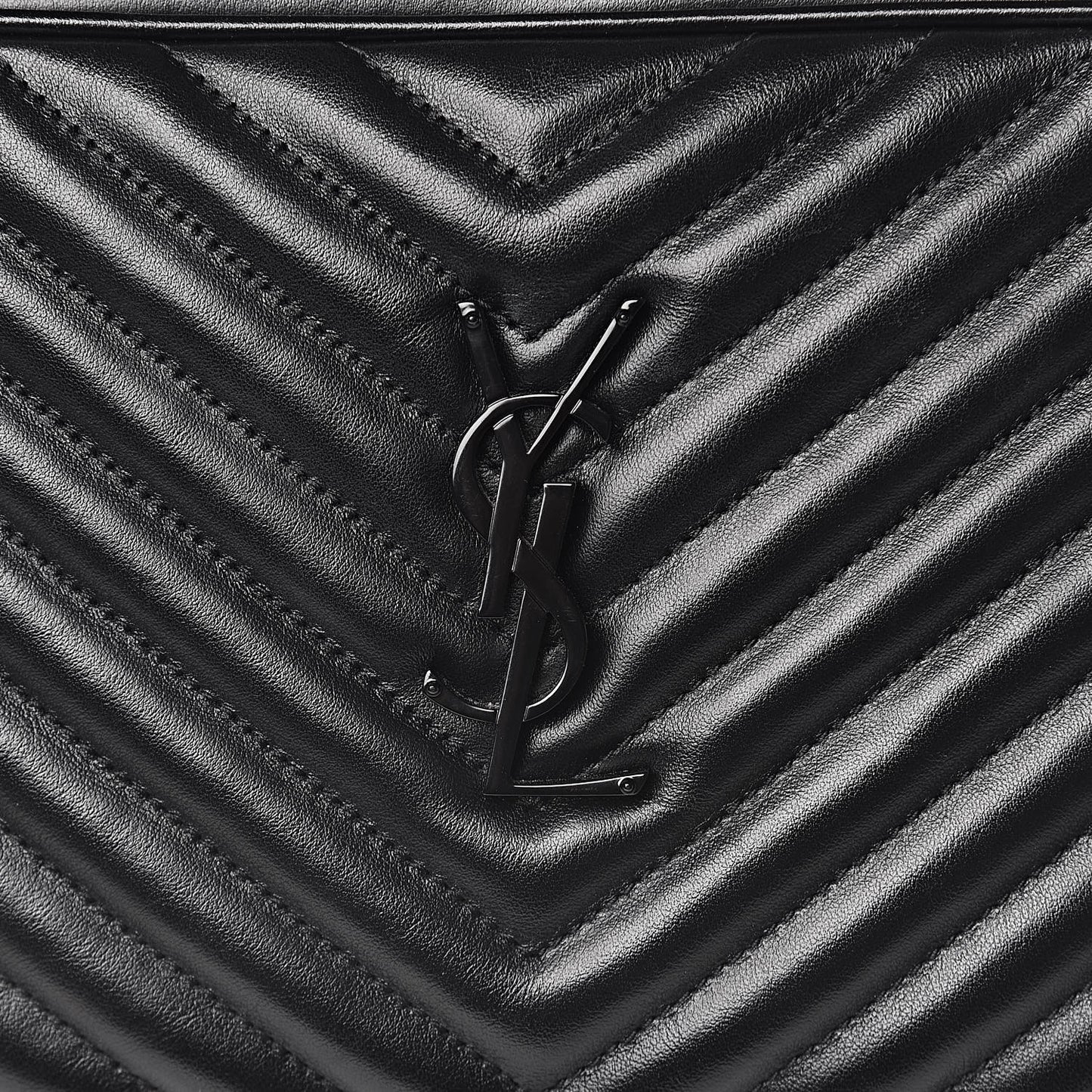 Calfskin Matelasse Monogram Lou Camera Bag Black