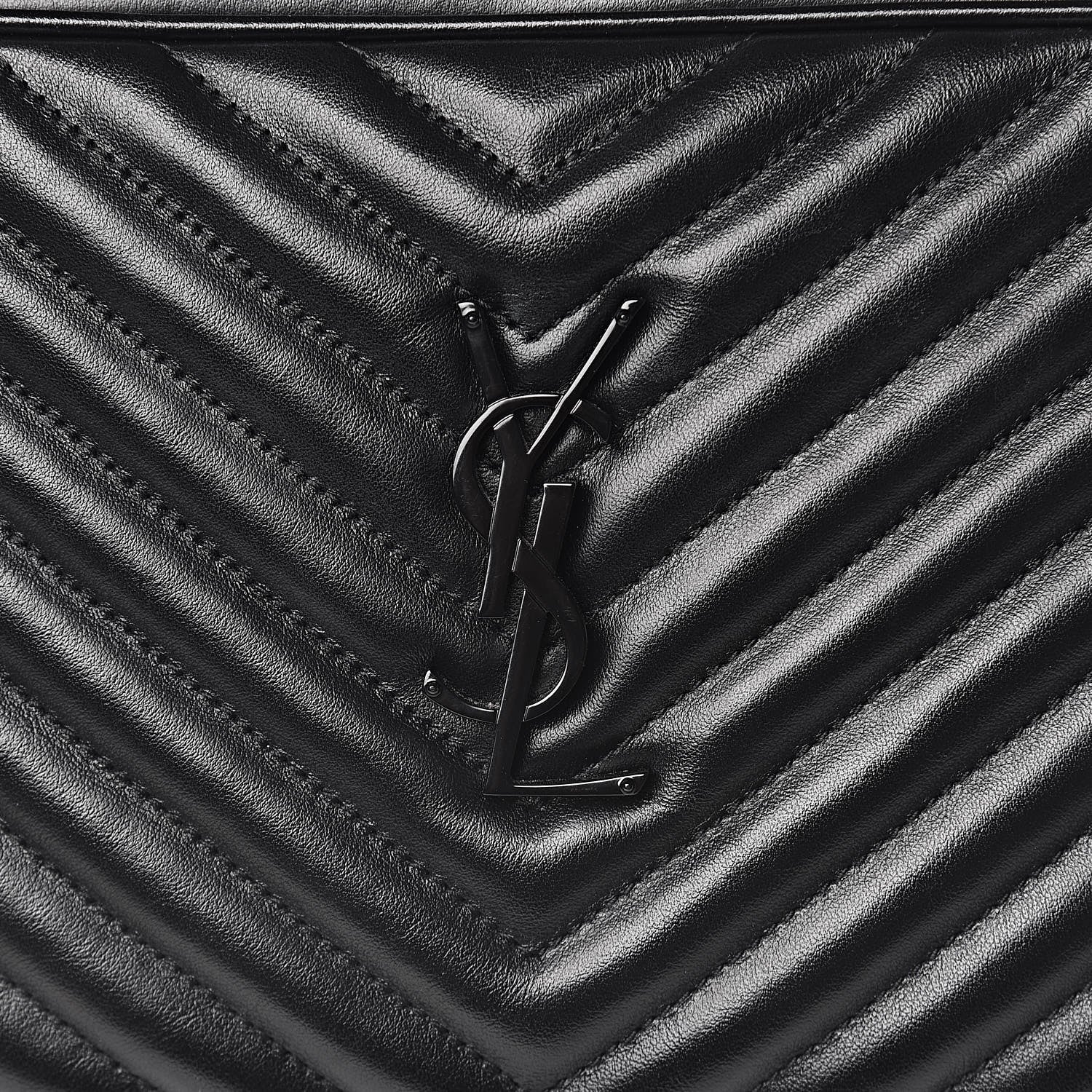 Saint Laurent Calfskin Matelasse Monogram Lou Camera Bag Black 11 of 11