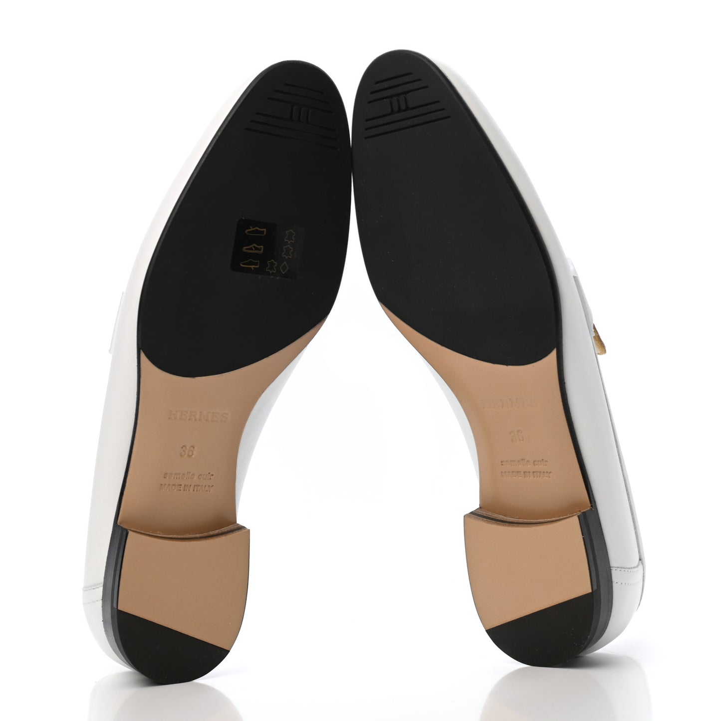 Calfskin Womens Paris Loafers 36 White Bois De Santal