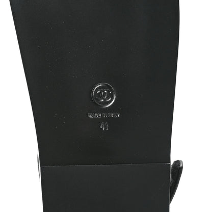 Chanel Grained Calfskin Velcro Dad Sandals 41 Black 6 of 8