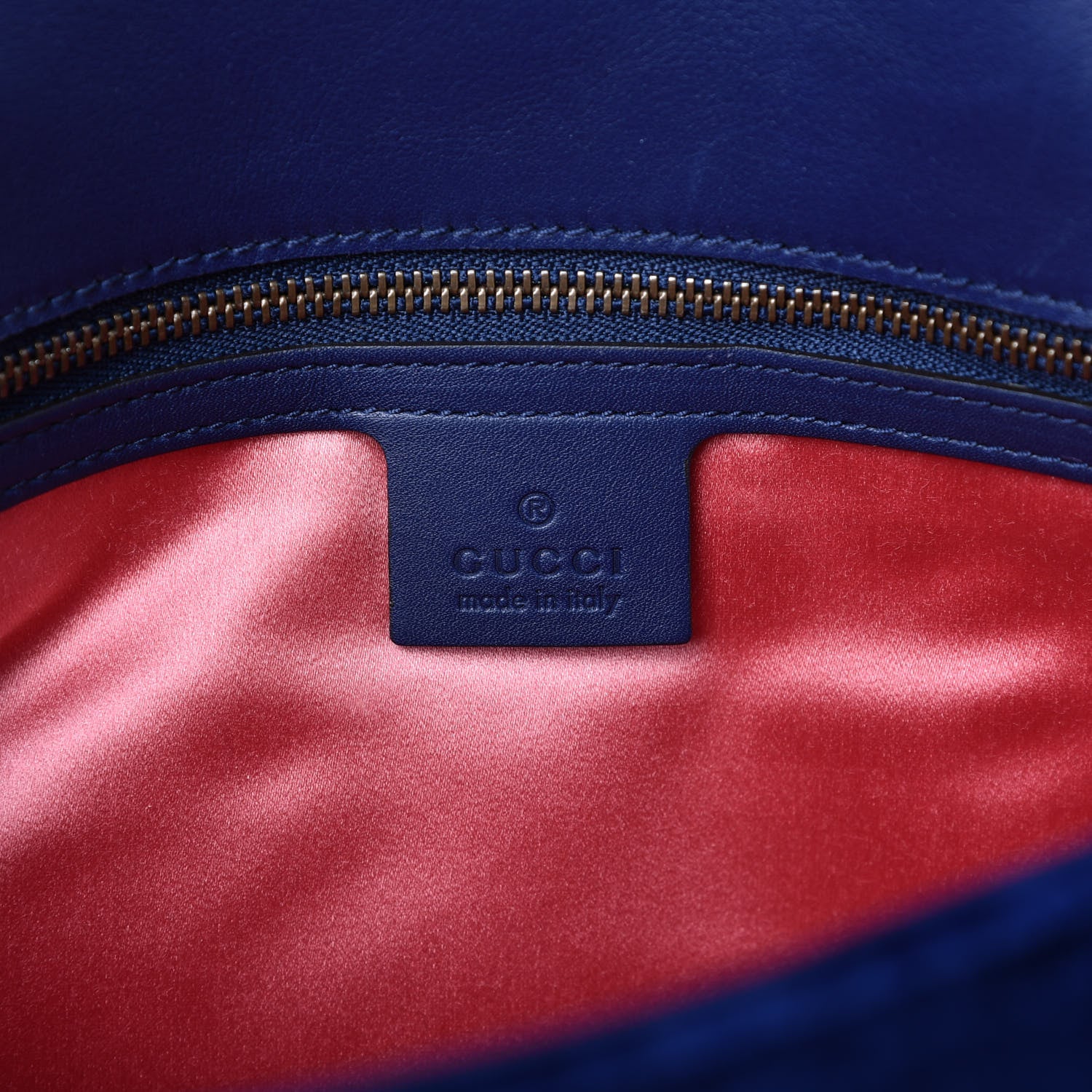 Gucci Velvet Matelasse Medium GG Marmont Shoulder Bag Cobalt Blue 8 of 11