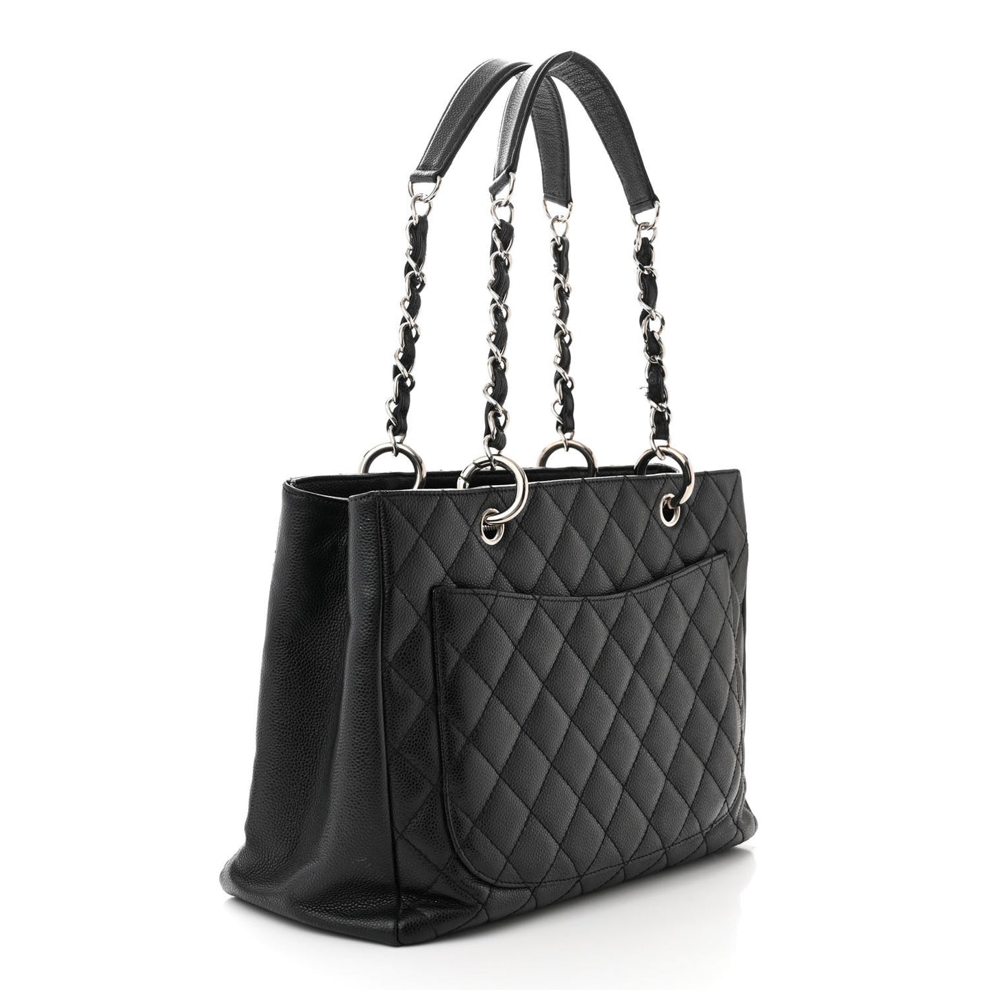 Caviar Quilted Grand Shopping Tote GST Black