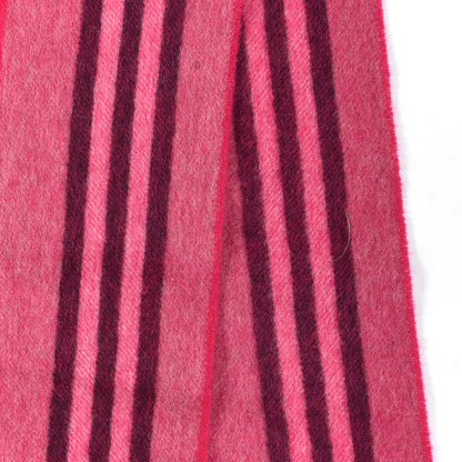 Burberry Cashmere Wool Giant Check Fringe Scarf Pink 3 of 5