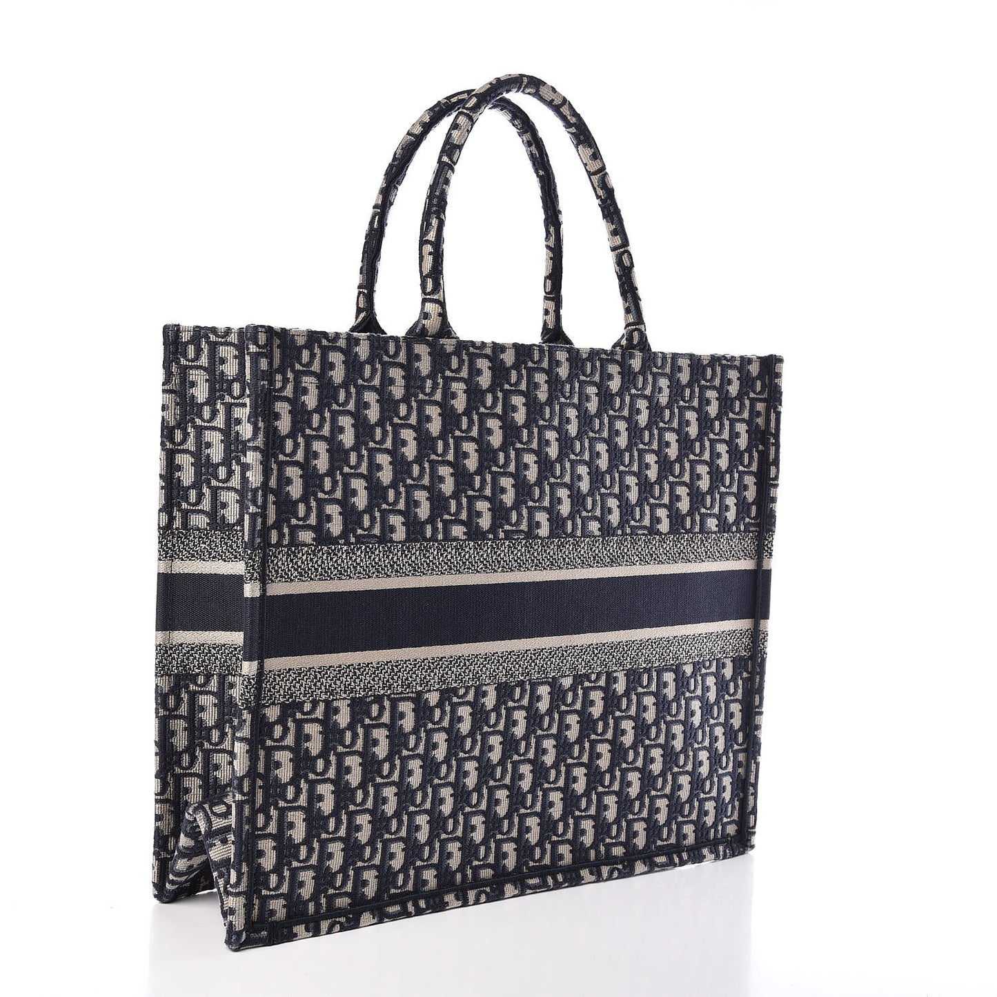 Oblique Book Tote Blue Multicolor