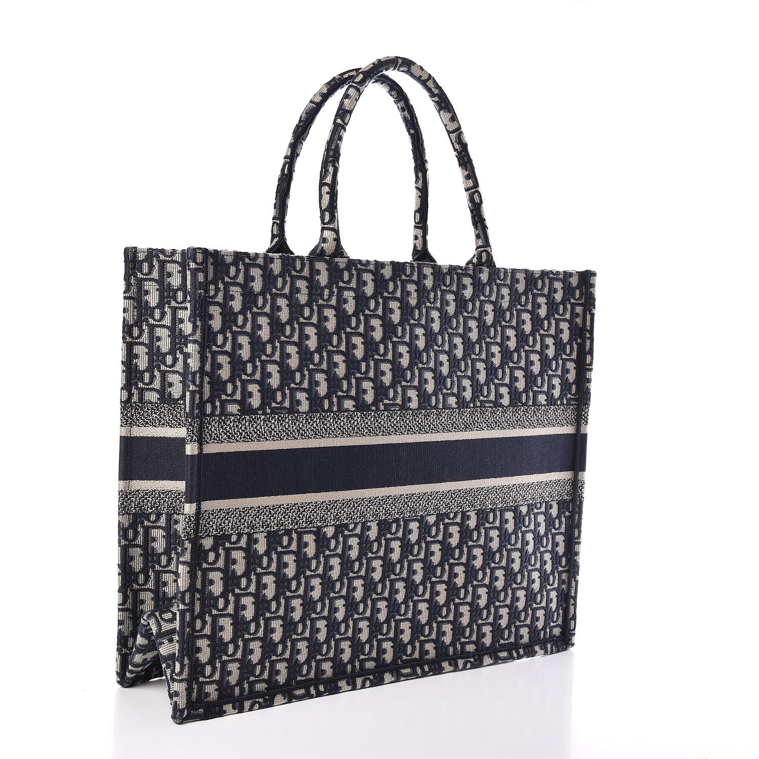 Christian Dior Oblique Book Tote Blue Multicolor 3 of 10