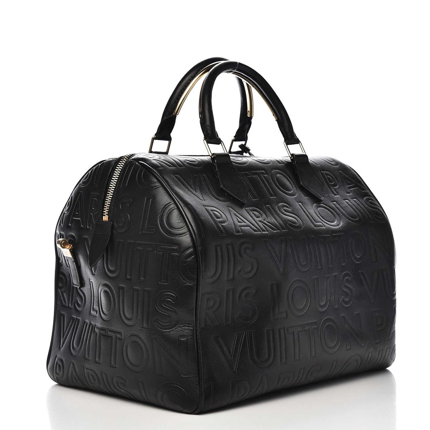 Calfskin Embossed Speedy Cube 30 Black