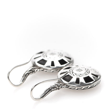 John Hardy Sterling Silver Hammered Drop Earrings 3 of 4