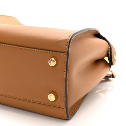 Fendi Vitello Tahiti Burro Bi-Color Medium Peekaboo Iconic Essentially Satchel Nocciola Asfalto Cast 11 of 11