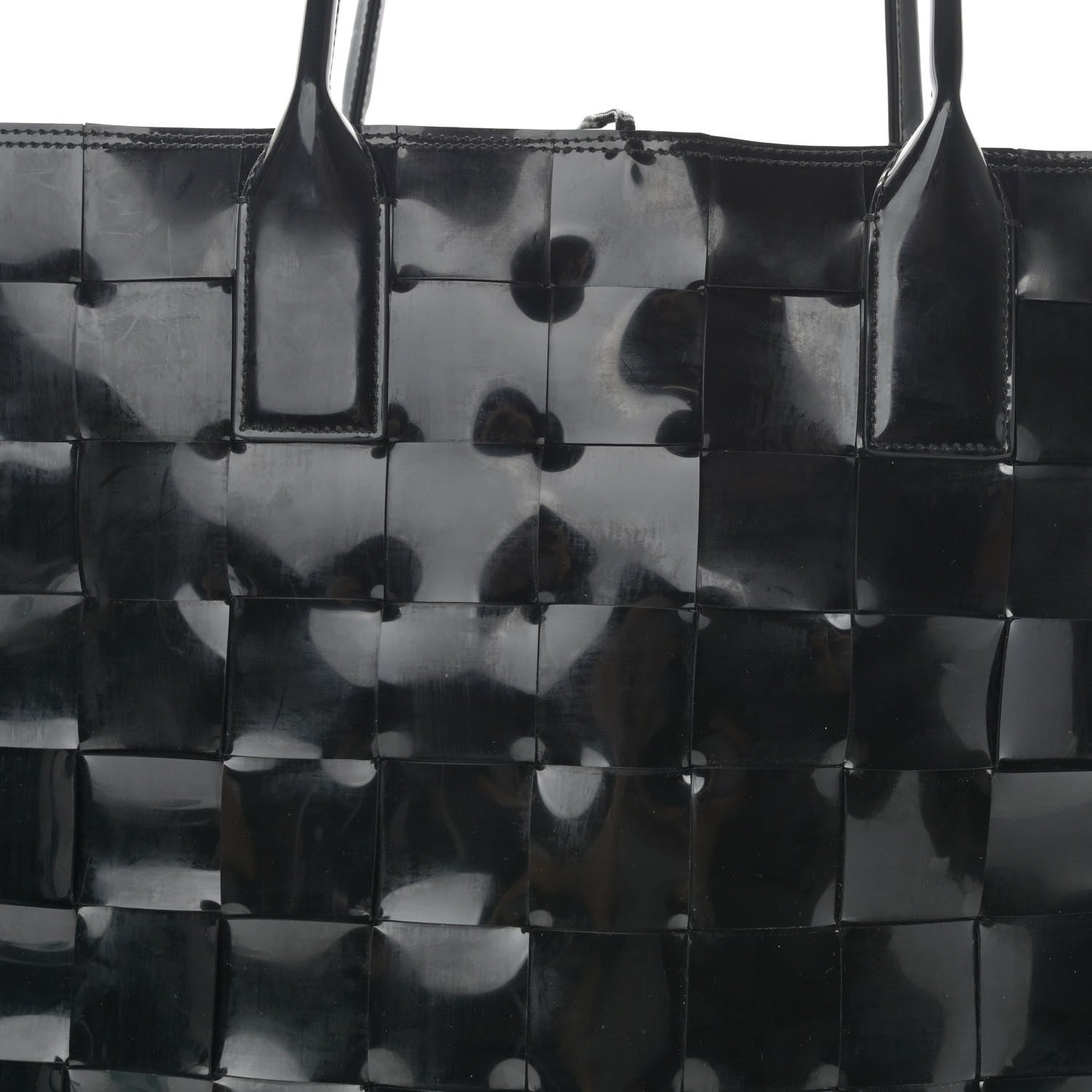 Bottega Veneta Patent Nappa Intrecciato Extra Large Tote Black 11 of 11