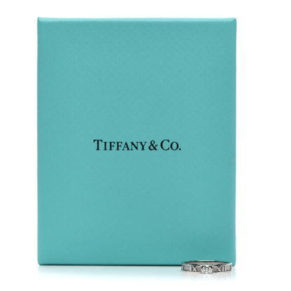 Tiffany 18K White Gold Diamond Atlas Solitaire Band Ring 52 6 6 of 6