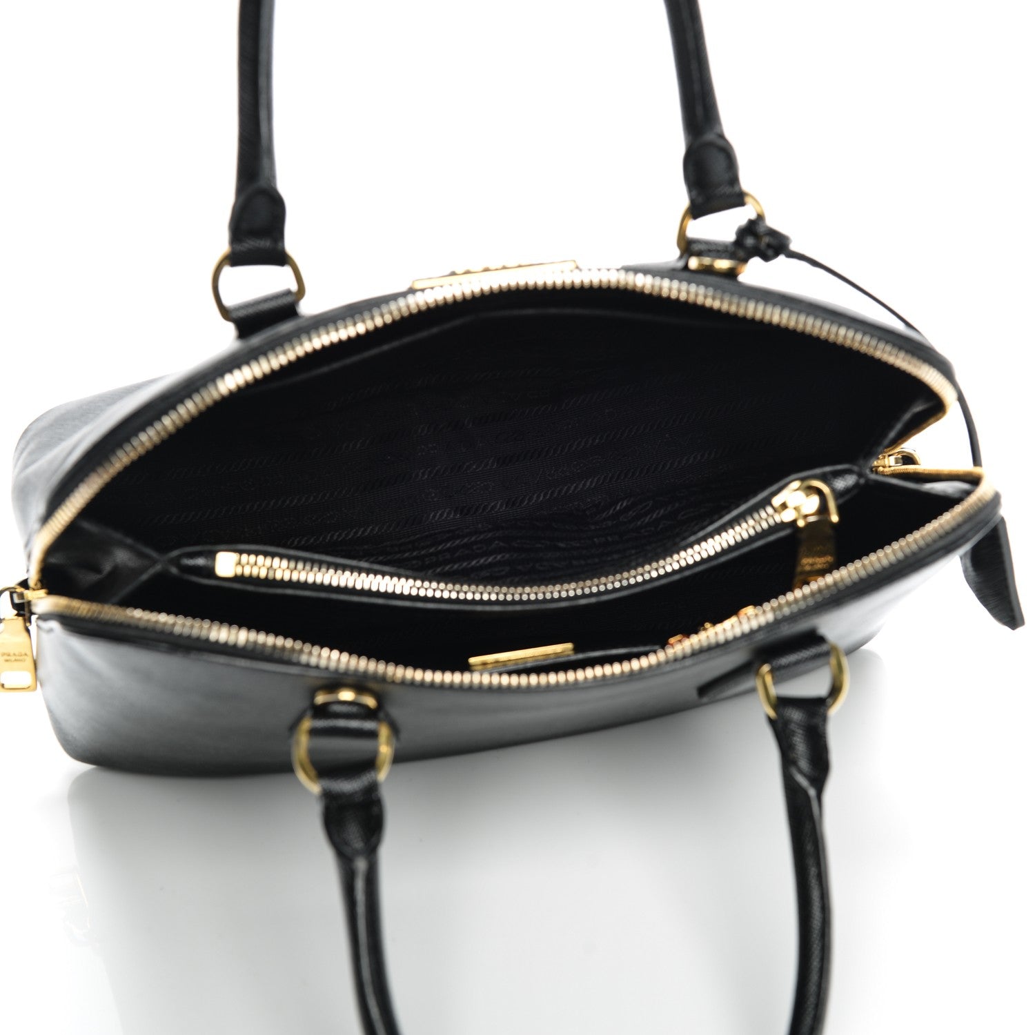 Prada Saffiano Lux Medium Promenade Tote Black 5 of 10