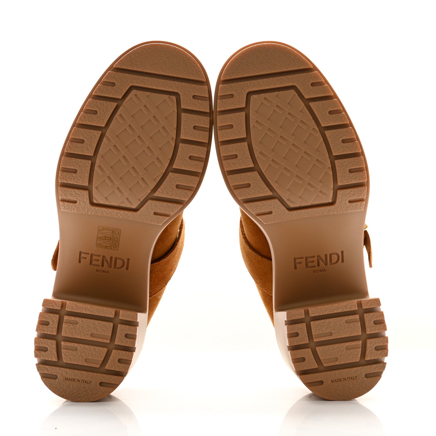 Fendi Suede Shearling Clogs 39.5 Caramel Milk 5 of 9