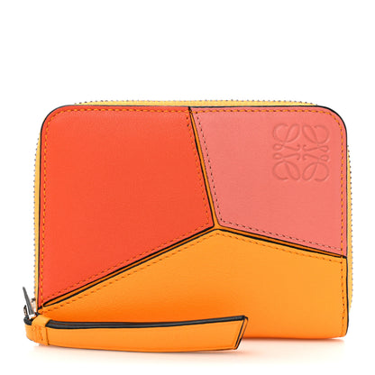 Loewe Calfskin Puzzle Zip Around Wallet Yellow Multicolor 1 of 8