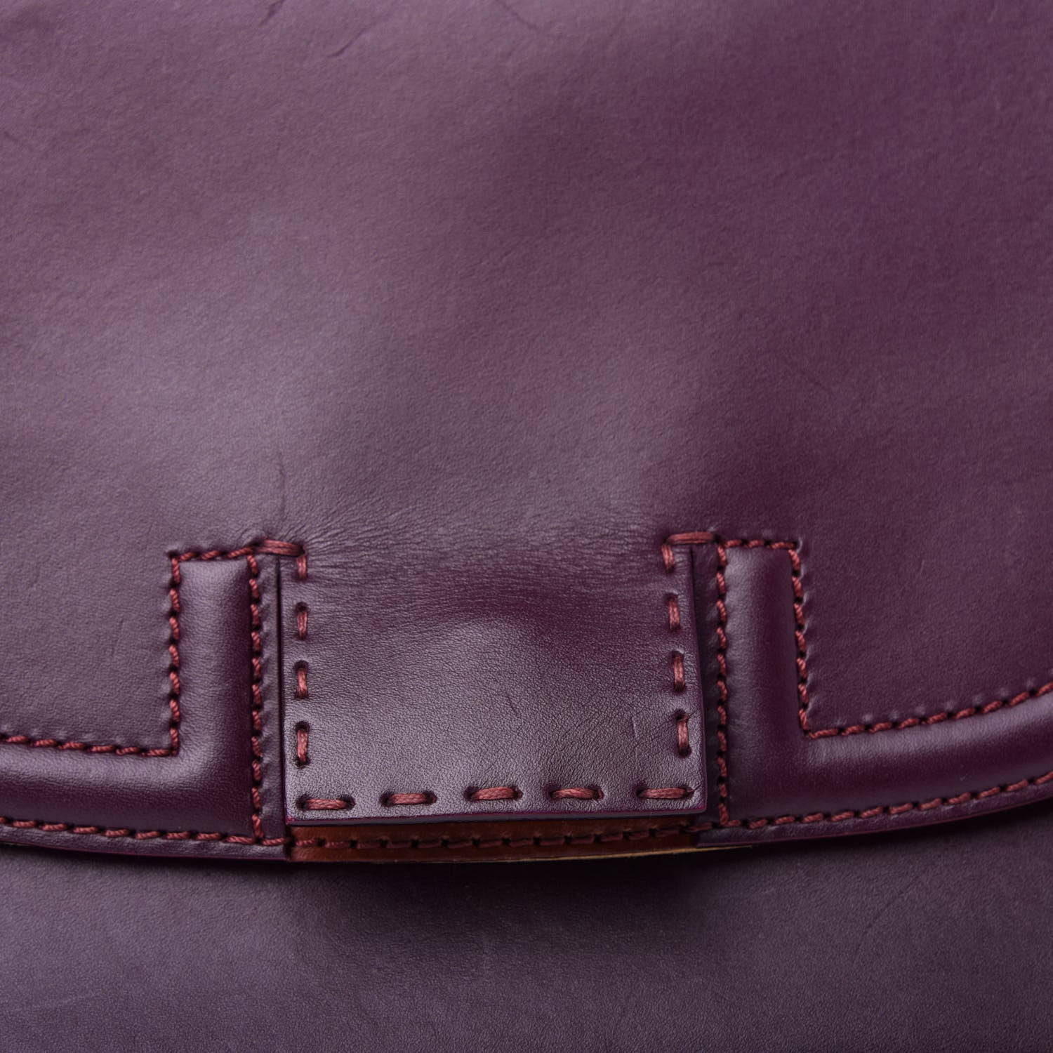 Fendi Cuoio Silvana Bag Beige Deep Berry Blue 10 of 11