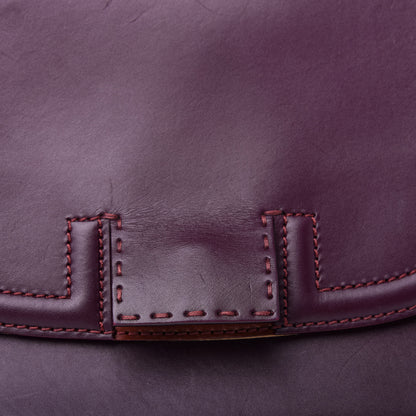 Fendi Cuoio Silvana Bag Beige Deep Berry Blue 10 of 11