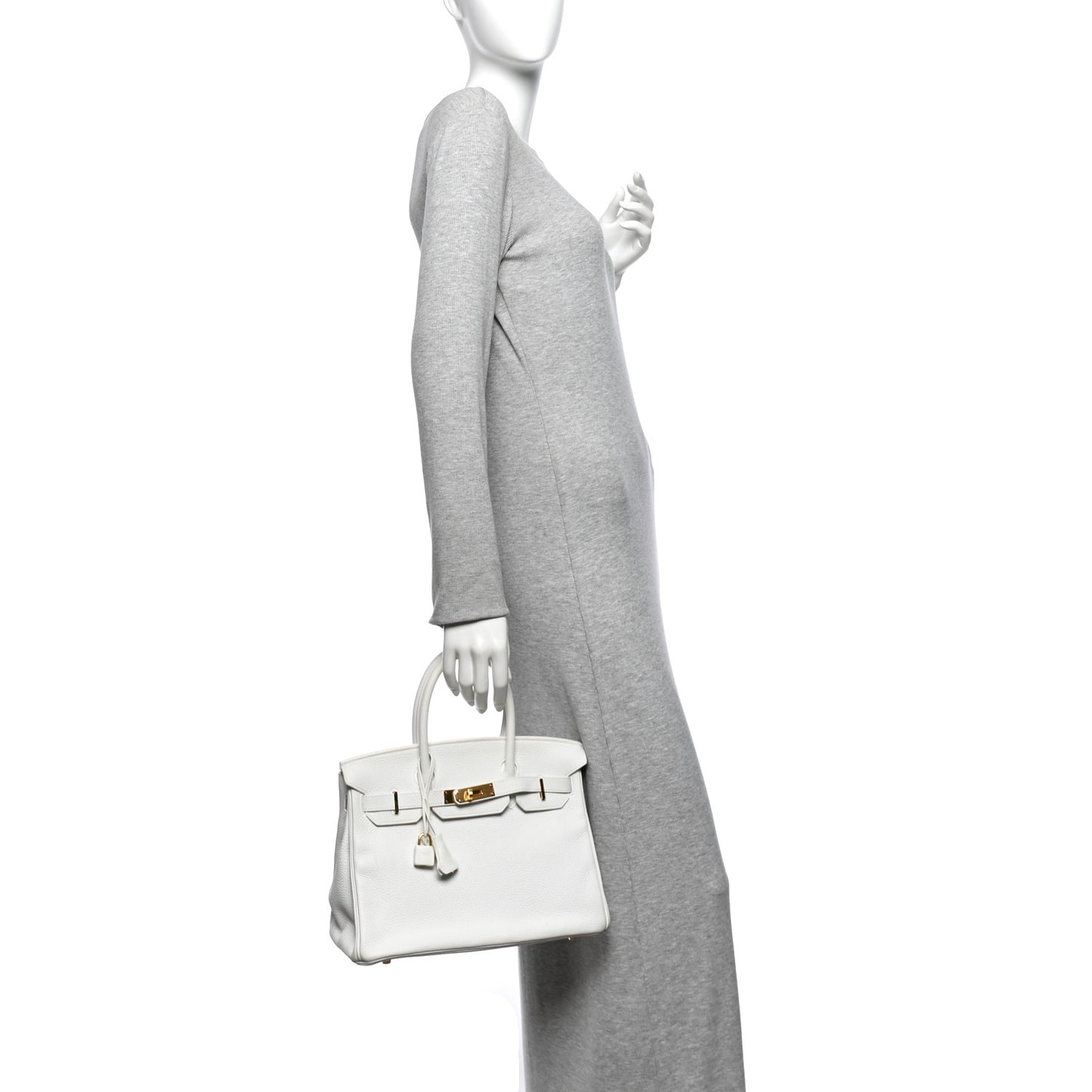 Taurillon Clemence Birkin 30 White