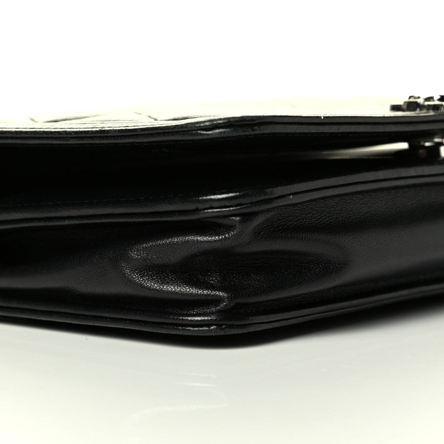 Chanel Calfskin Quilted Boy Wallet On Chain WOC Black 5 of 9
