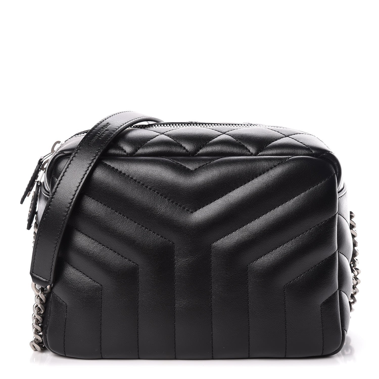 Saint Laurent Calfskin Y Quilted Monogram Small Loulou Bowling Bag Black 1 of 10