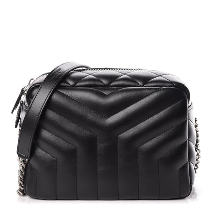 Saint Laurent Calfskin Y Quilted Monogram Small Loulou Bowling Bag Black 1 of 10