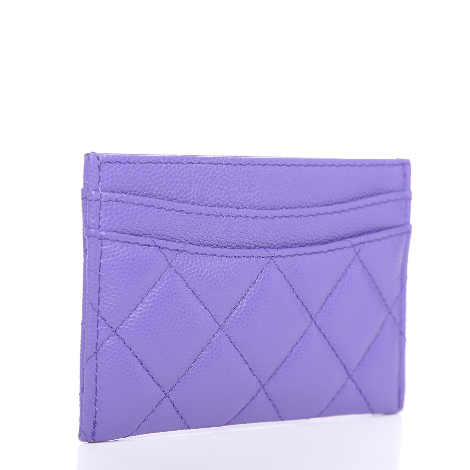 Chanel Caviar Quilted Card Holder Purple 2 of 8