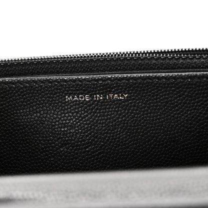 Chanel Caviar Camellia Embossed Wallet On Chain WOC Black 6 of 11