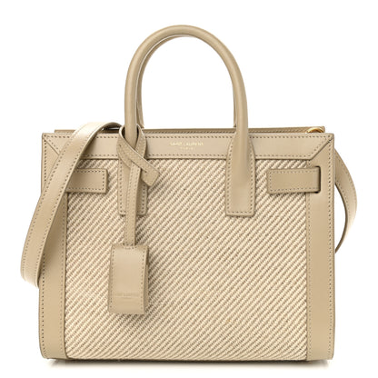 Saint Laurent Smooth Calfskin Canvas Nano Sac de Jour Beige 1 of 11