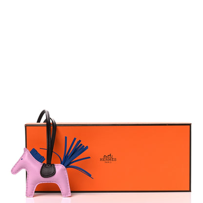 Hermes Milo Lambskin Grigri Rodeo Horse Bag Charm PM Mauve Sylvestre Bleu France Rouge Sellier 4 of 4