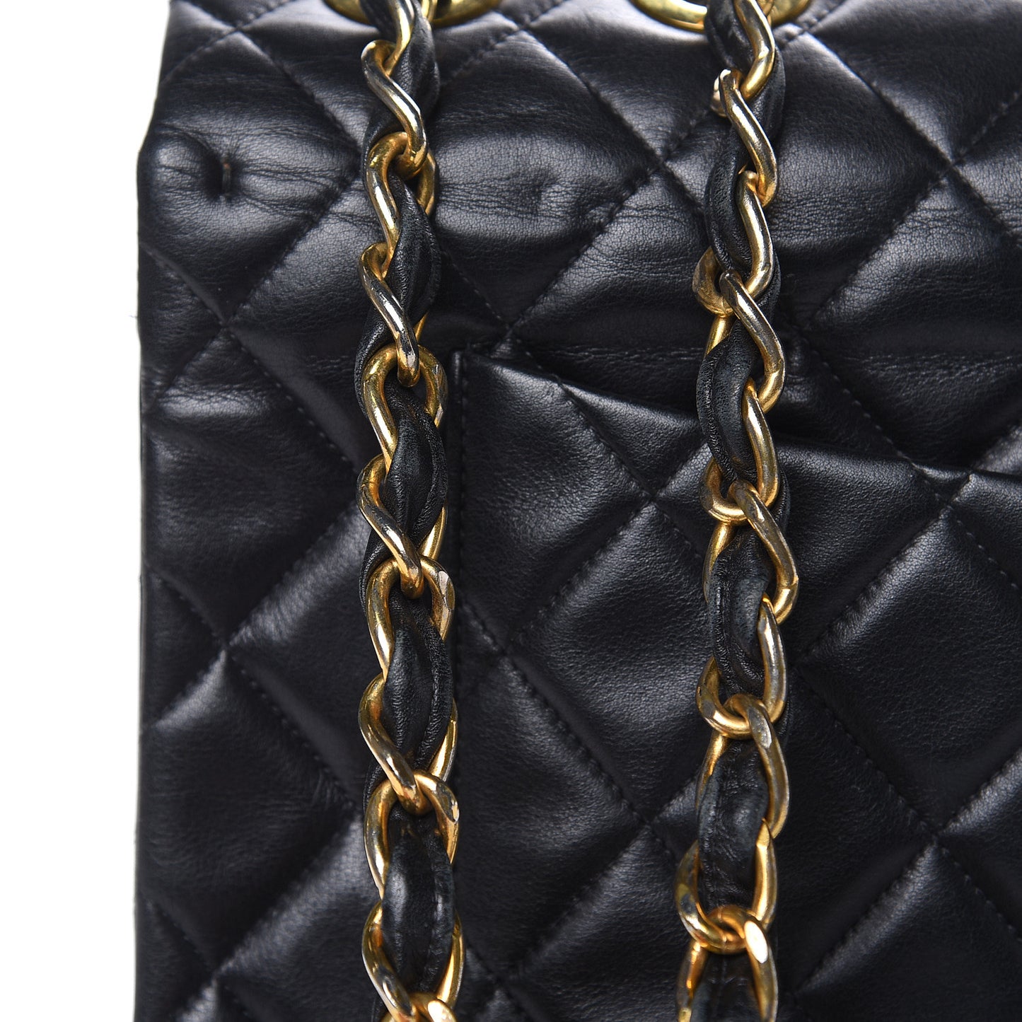 Lambskin Quilted XL Jumbo Single Flap Black