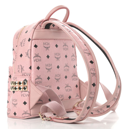 MCM Visetos Side Stud Mini Stark Backpack Pink 3 of 11