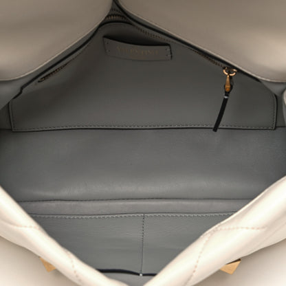 Valentino Garavani Nappa Large Roman Stud Shoulder Bag Ivory 8 of 9