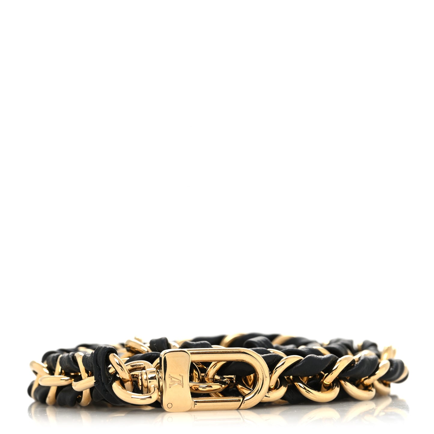 Calfskin Multi Pochette Chain Shoulder Strap Black Gold