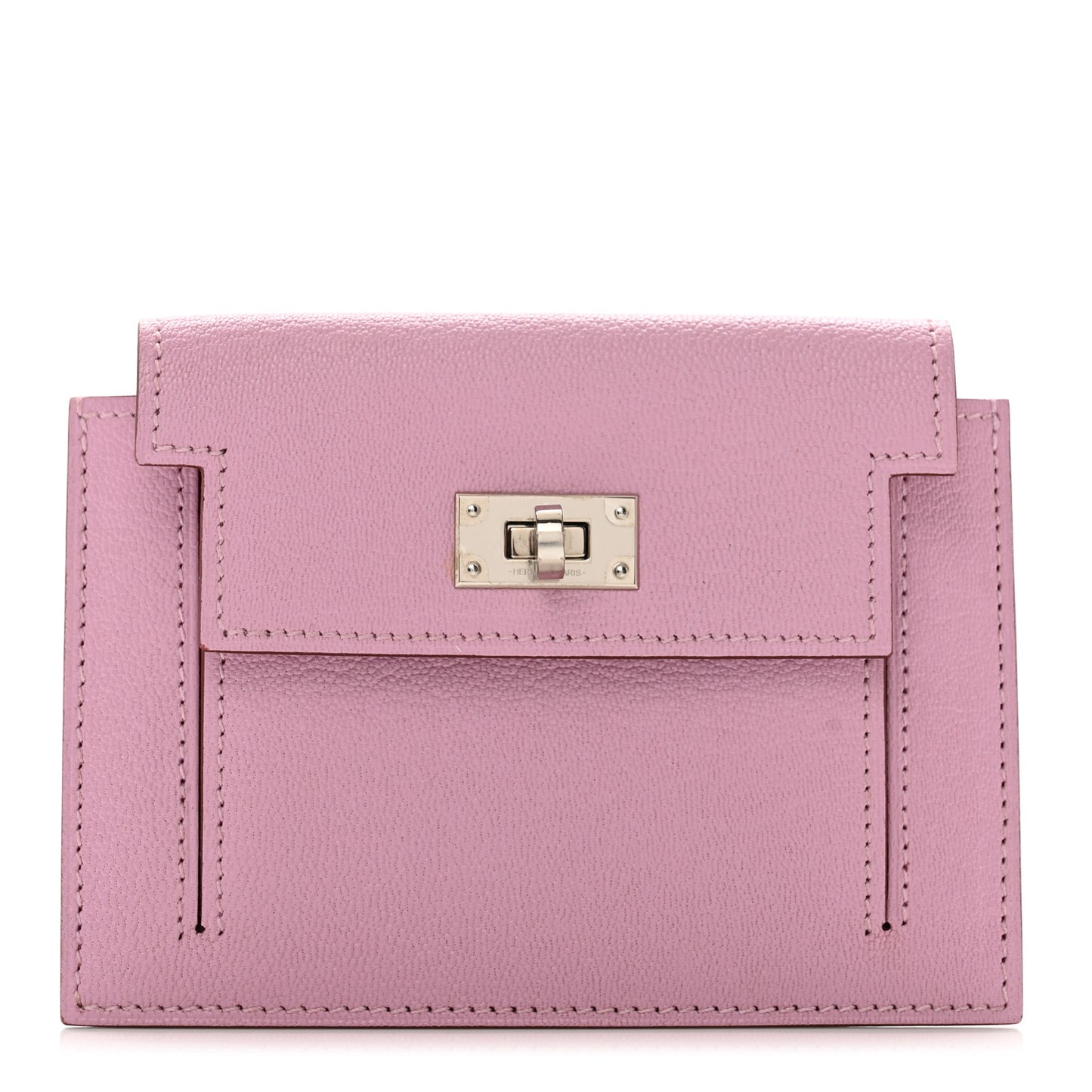 Chevre Mysore Kelly Pocket Compact Wallet Mauve Sylvestre