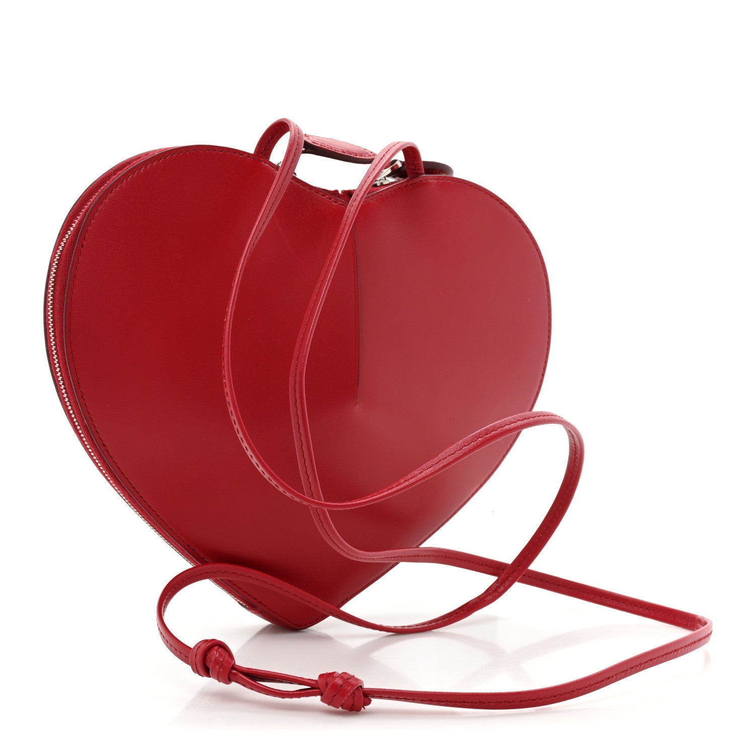 Alaia Lux Calfskin Le Coeur Bag Lacquer Red 3 of 10