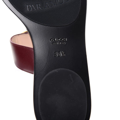 Gucci Calfskin GG Marmont Thong Sandals 36.5 Vintage Bordeaux 9 of 10