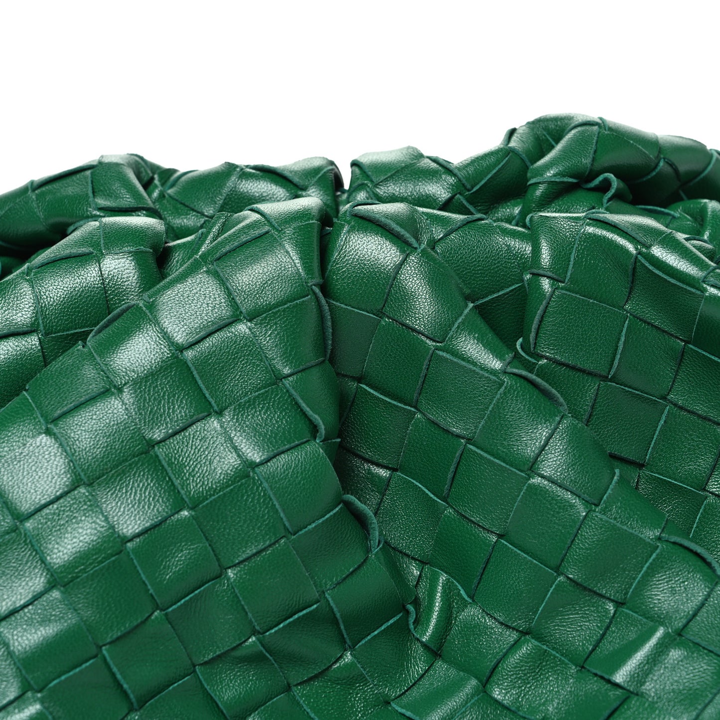 Nappa Maxi Intrecciato The Pouch Oversized Clutch Racing Green