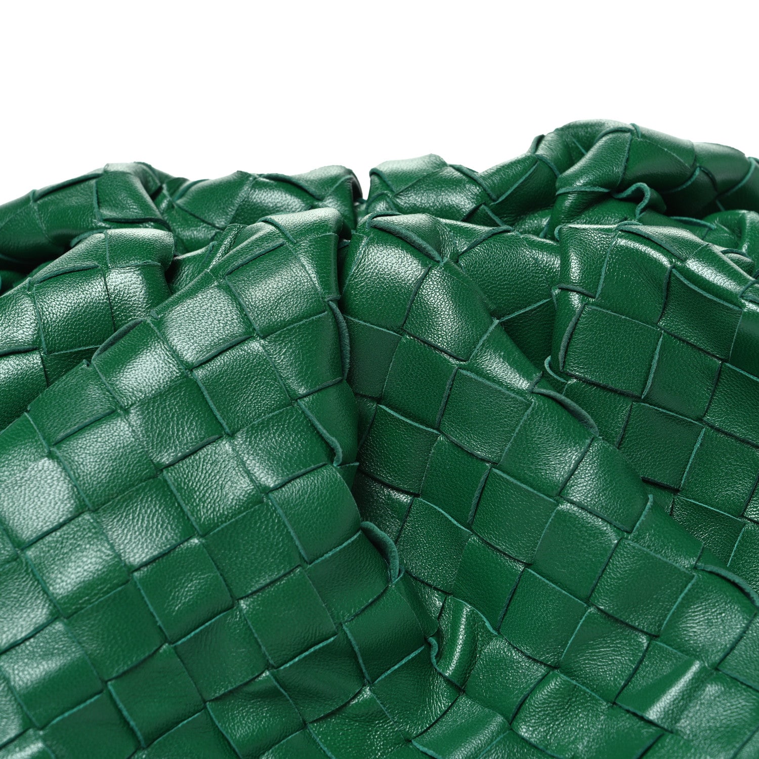 Bottega Veneta Nappa Maxi Intrecciato The Pouch Oversized Clutch Racing Green 8 of 10