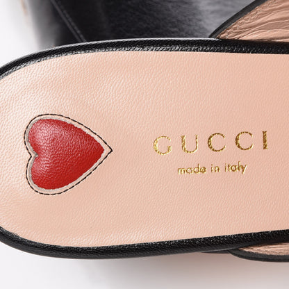 Gucci Goatskin Bee Star Embroidered Womens Princetown Slippers 38.5 Black 8 of 10