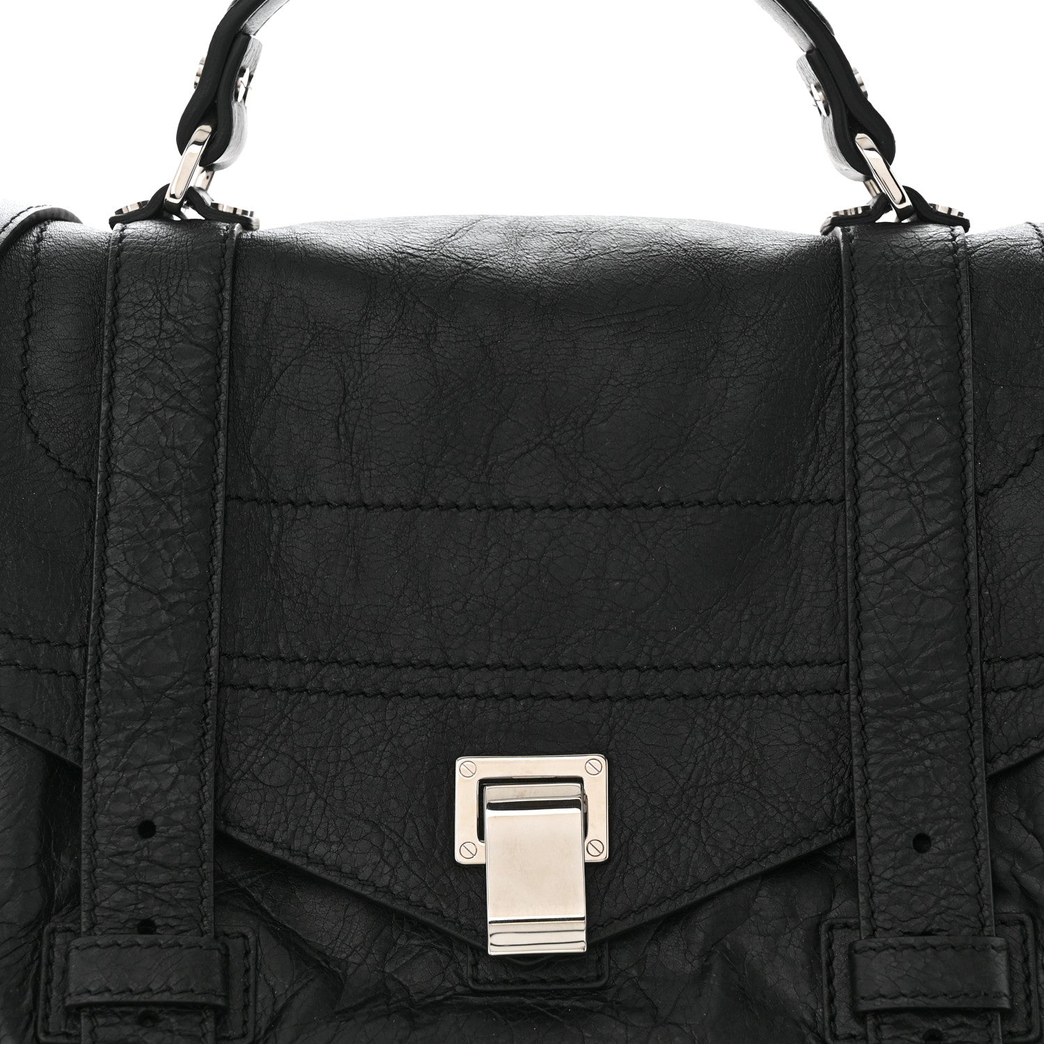 Proenza Schouler Lambskin Medium PS1 Plus Zip Satchel Black 8 of 10