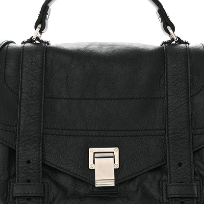 Proenza Schouler Lambskin Medium PS1 Plus Zip Satchel Black 8 of 10