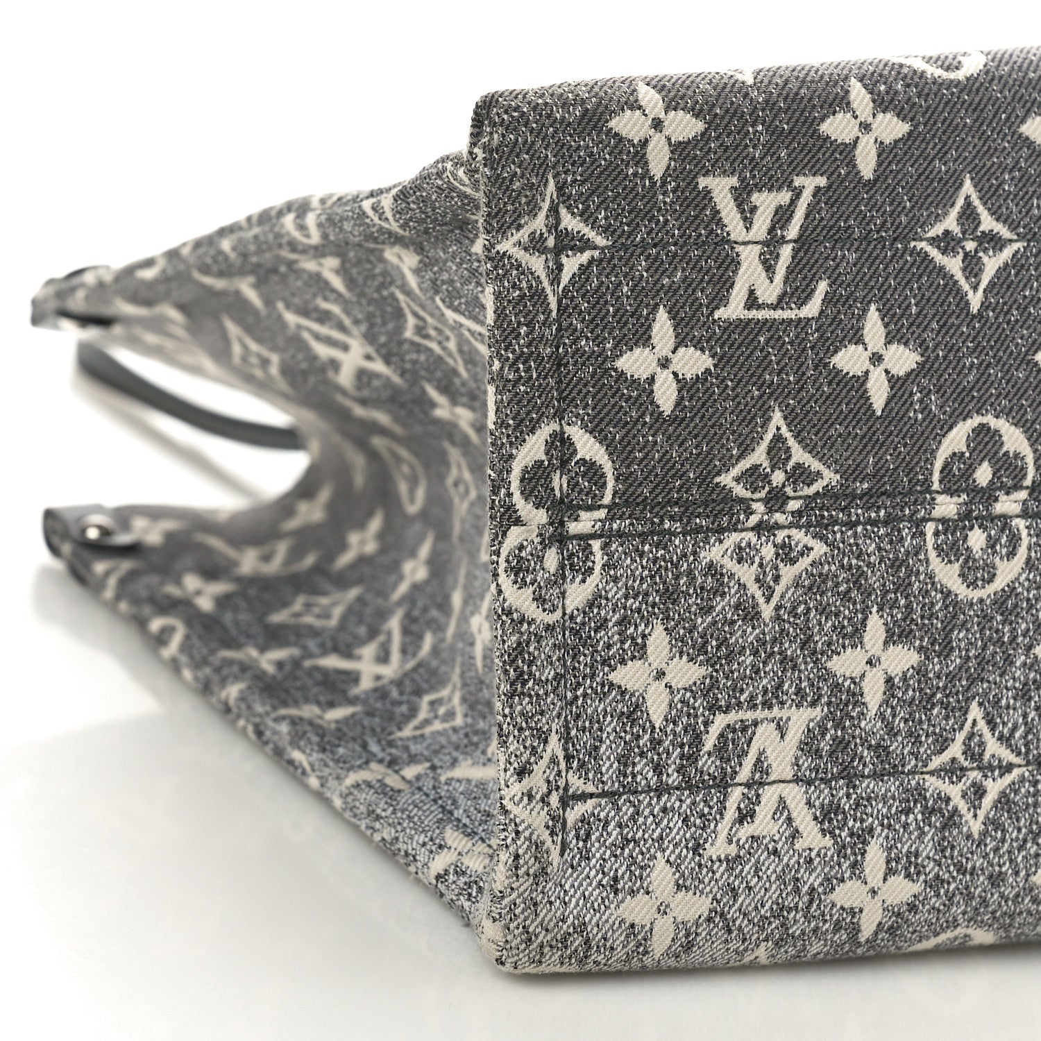 Louis Vuitton Monogram Jacquard Denim Onthego MM Black 8 of 9
