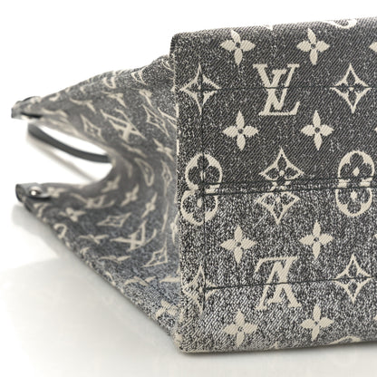 Louis Vuitton Monogram Jacquard Denim Onthego MM Black 8 of 9