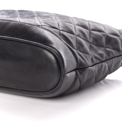 Chanel Lambskin Quilted Shopper Tote Black 10 of 10
