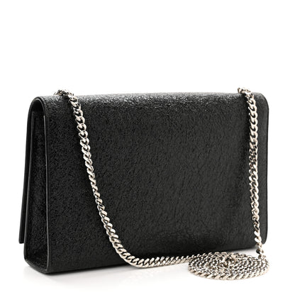 Saint Laurent Metallic Sparkle Calfskin Medium Monogram Kate Satchel Black 3 of 13